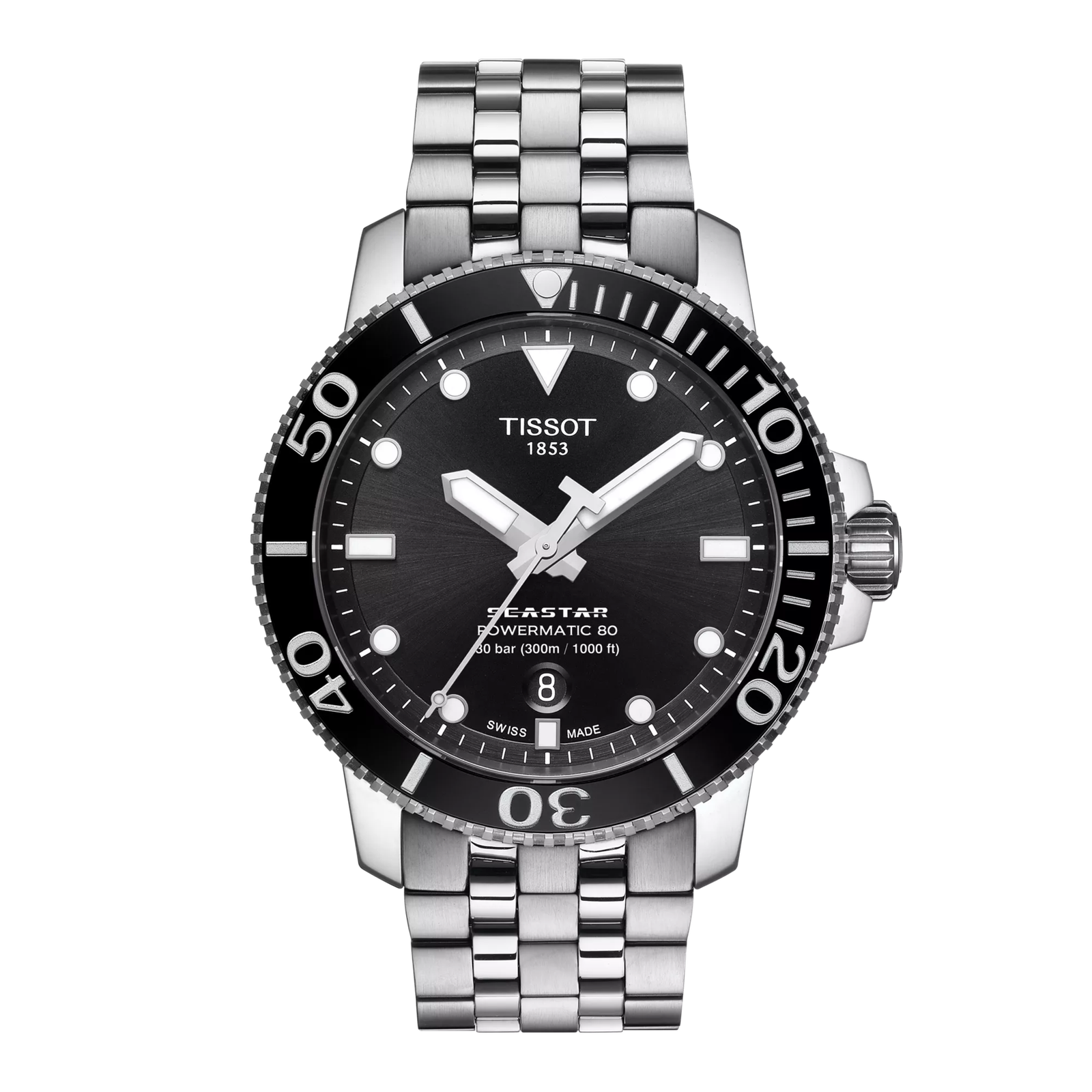 Tissot Seastar 1000 Powermatic 80 Automatic Watch 43mm - T120.407.11.051.00